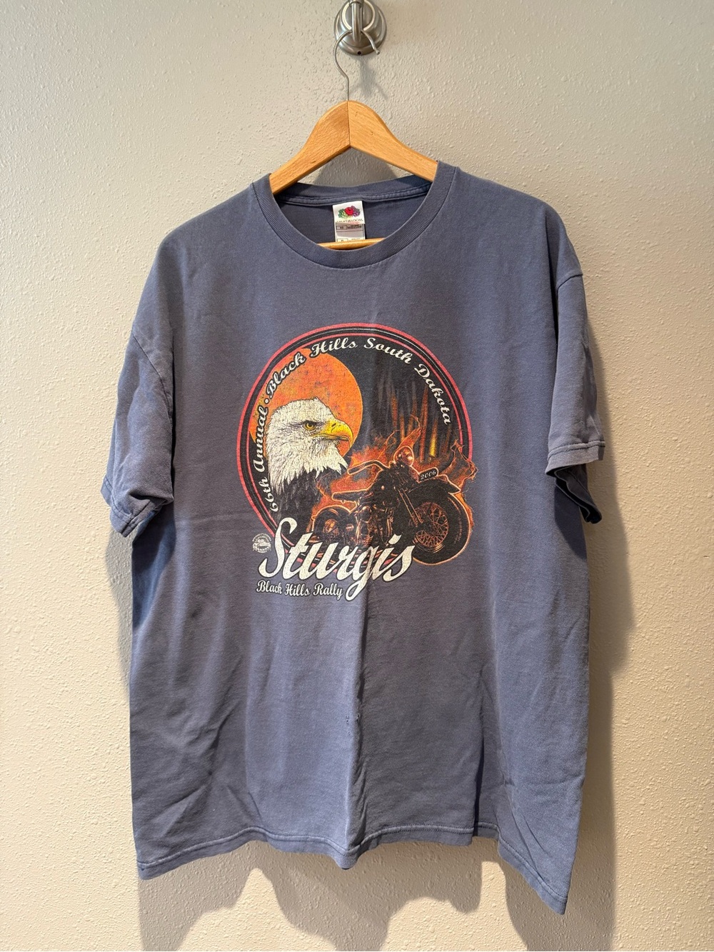 Vintage 2006 Sturgis Motorcycle Rally Eagle T-Shirt Black Hills South Dakota Siz